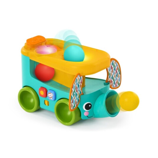 Bright Starts Safaribuss med lyd og lys 3 baller inkludert Bright Starts Safaribuss med lyd og lys 3 baller inkludert
