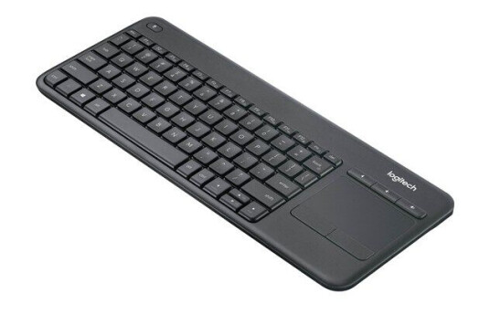 Logitech Wireless Touch Keyboard K400 Plus - Tastatur - Belgisk - Svart Logitech Wireless Touch Keyboard K400 Plus - Tastatur - Belgisk - Svart