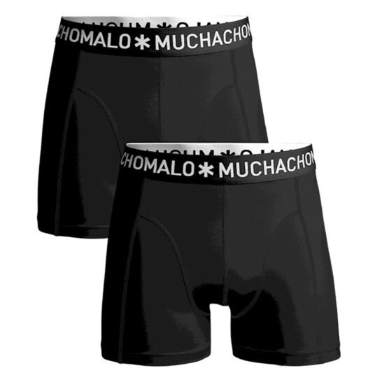 Muchachomalo Boxer Solid 2pk Black L Muchachomalo Boxer Solid 2pk Black L