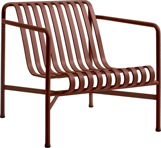 Hay - Palissade Lounge Chair LoW Iron Red - Utendørs Spisebordstoler - Ronan & Erwan Bouroullec - Rød - Metall