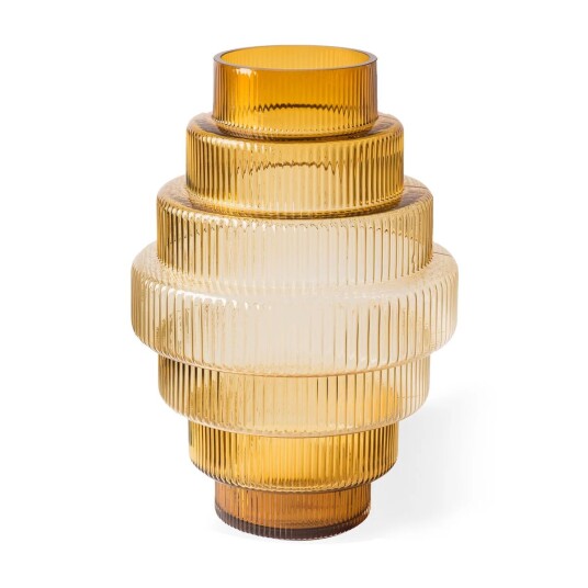 POLSPOTTEN Steps vase S 30 cm Ochre POLSPOTTEN Steps vase S 30 cm Ochre