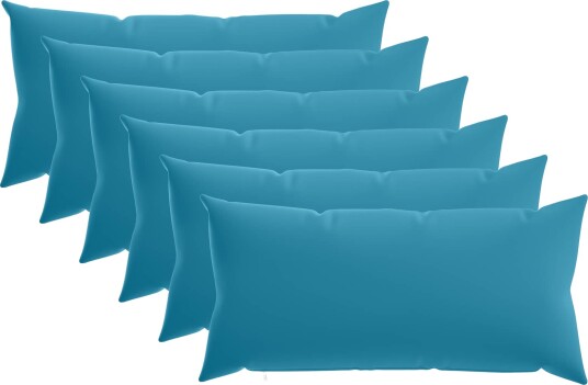vidaXL Putetrekk 6 pcs HEERLEN Lyseblå 40 x 80 cm Polyester