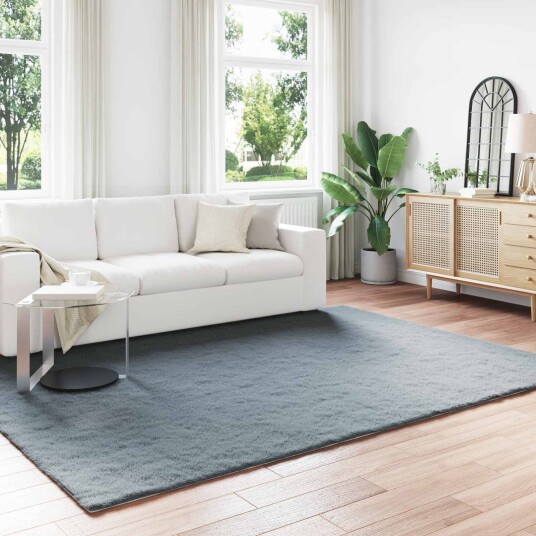 Kunstpels Kanin Teppe Olite Antrasitt 240 x 340 cm Polyester
