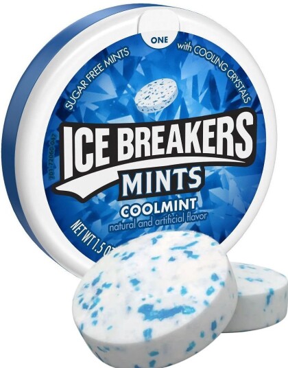 Ice Breakers Coolmint Sukkerfrie Sukkertøy med Mintsmak 42 gram USA Import