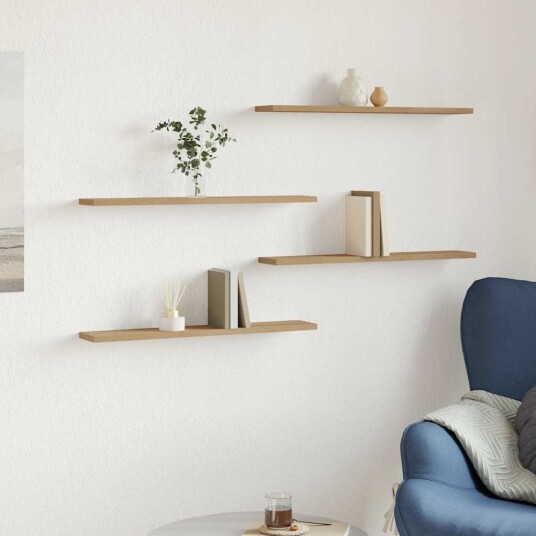 Vegghyller 4 stk artisan eik 60x20x1,5 cm konstruert tre