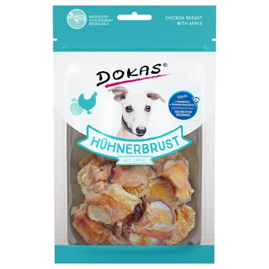 Dokas Tyggesnack Med Kylling Og Eple 70 G Dokas Tyggesnack Med Kylling Og Eple 70 G
