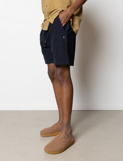 Clean Cut Copenhagen Calton Structured Shorts - Navy - S