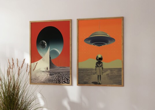 Plakat Surrealistisk Landskap / Sett med 2
