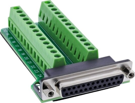 Inline D Sub 25 Terminalblokk Kontakt 2 Rad Skruterminal 92502E
