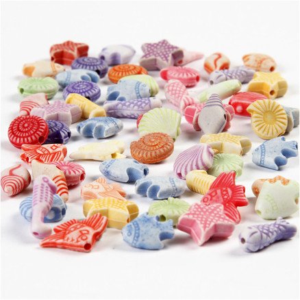 Diverse Pastellmix str 9 12 mm hullstr 1,2 mm ca 380 stk 110 g 175 ml 1 pk