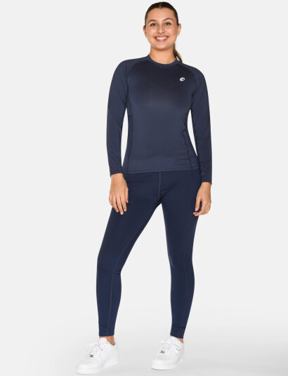 ZEBDIA Women L/S Baselayer - Navy - XXL