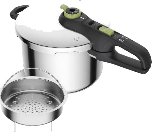 Tefal Secure Trendy trykkoker m/dampkurv 6L Tefal Secure Trendy trykkoker m/dampkurv 6L