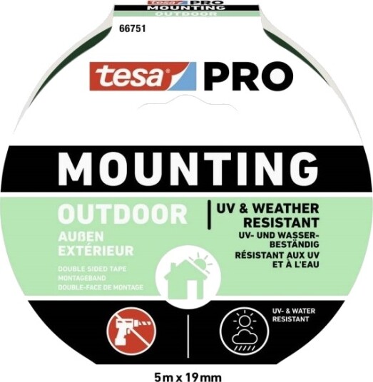 Tesa Pro Mountingtape Klar 66751 Uv 5Mx19mm Tesa Pro Mountingtape Klar 66751 Uv 5Mx19mm