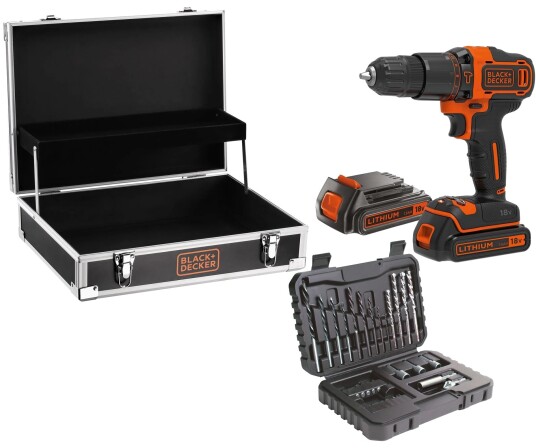 BLACK+DECKER Drill-/Skrutrekker BDCHD18B2FC 18 v 2 × 1,5 ah