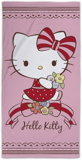 Licens Badehåndkle - Hello Kitty - 70x140cm Licens Badehåndkle - Hello Kitty - 70x140cm