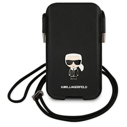 Karl Lagerfeld Saffiano Mobildeksel 6,7" Hardcase i Svart Karl Lagerfeld Saffiano Mobildeksel 6,7" Hardcase i Svart