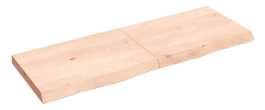 vidaXL Vegghylle 140x50x6 cm ubehandlet heltre eik