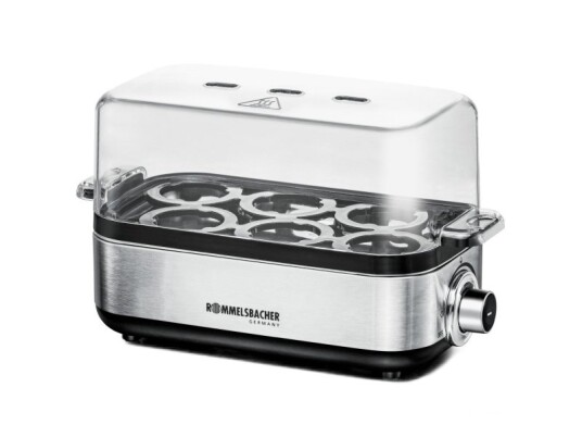 Rommelsbacher ER 600 Eggkoker for 6 Egg - 400W Rustfritt Stål Transparent