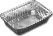 Alubakke 890 Ml 207X141x 41 Mm Rektangulær,10 Pk X 100 Stk/Krt