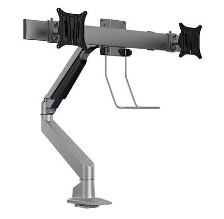 Multibrackets M VESA Gas Lift Arm w. Duo Crossbar 2 Silver Multibrackets M VESA Gas Lift Arm w. Duo Crossbar 2 Silver