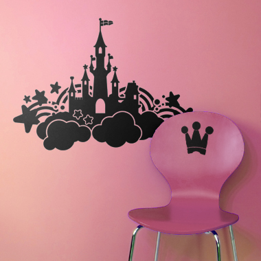 Castle in the sky wallsticker av Alan Smithee, 56x38 cm Castle in the sky wallsticker av Alan Smithee, 56x38 cm