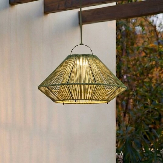 Lindby LED solcellelampe Austas grønn Ø 50 cm USB IP54 Austas Lindby dimbar Grønn Kunststoff Moderne Enhodet pendellampe
