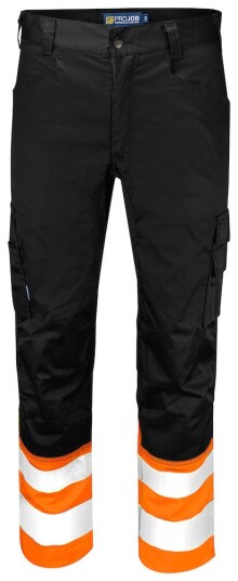 ProJob 6537 Servicebukse Stretch Orange/Black D100