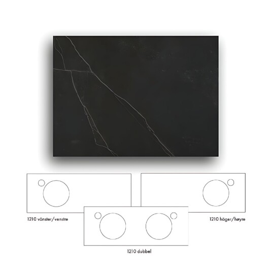 Macro Design Crown+ Dekton Benkeplate 121cm Keyla / Dobbel Macro Design Crown+ Dekton Benkeplate 121cm Keyla / Dobbel