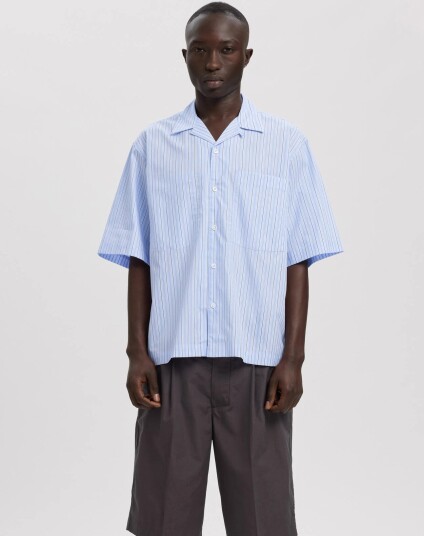 Annarr Anrrex Stripes Ss Shirt Blue L Annarr Anrrex Stripes Ss Shirt Blue L