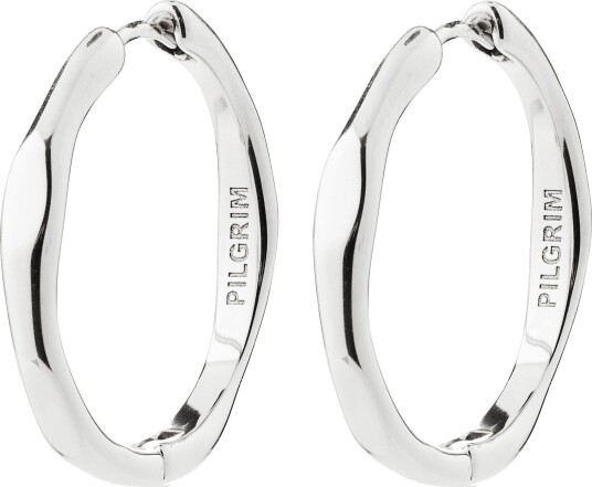 Pilgrim Inner Hoop Earrings Silver Plated Silver ONE SIZE Pilgrim Inner Hoop Earrings Silver Plated Silver ONE SIZE