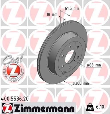 Bremseskive ZIMMERMANN 400.5536.20