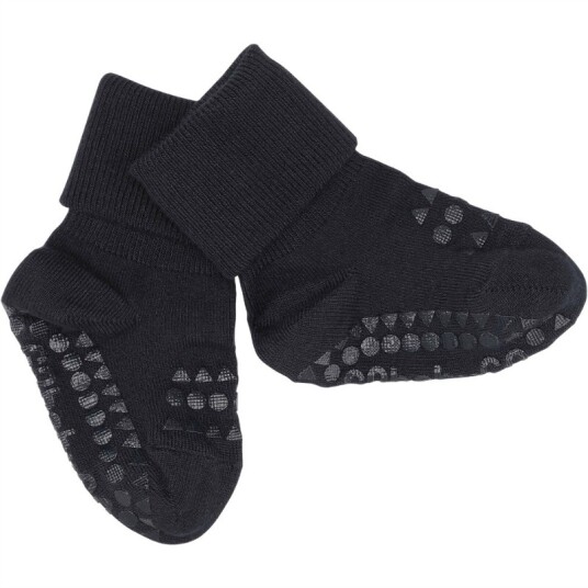 Gobabygo non slip socks bamboo – dark blue 6 12m