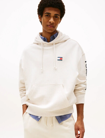 Tommy Jeans Tjm Crp New Classics Hoodie Ext - Cream - S Tommy Jeans Tjm Crp New Classics Hoodie Ext - Cream - S