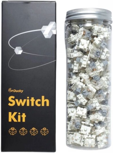 Ducky Gateron G Pro Silver Mechaniske Brytere 3-Pin Linear 45G - 110 Stk Ducky Gateron G Pro Silver Mechaniske Brytere 3-Pin Linear 45G - 110 Stk