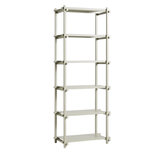 HAY Woody Shelving 2.0 Bokhylle Høy Smokey Grey/Stål