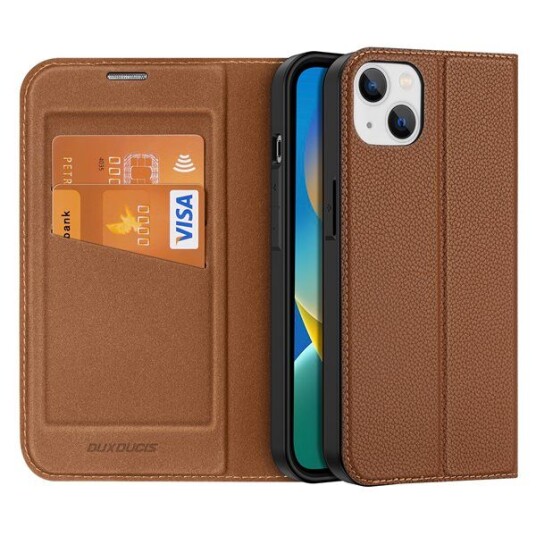 DUX DUCIS iPhone 14 Plus Skin X2 Premium Flip Deksel - Brun