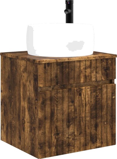  Vegghengt servantkommode Røkt Eik 49 x 44,5 x 66 cm