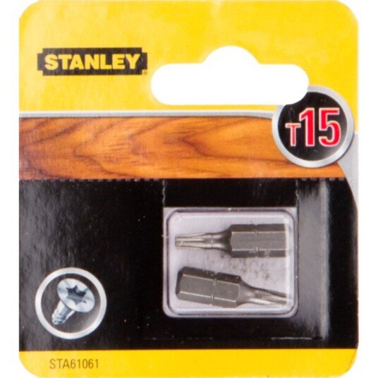 Stanley Bits t15 x 25mm x2 sta61061 high-tec torsion