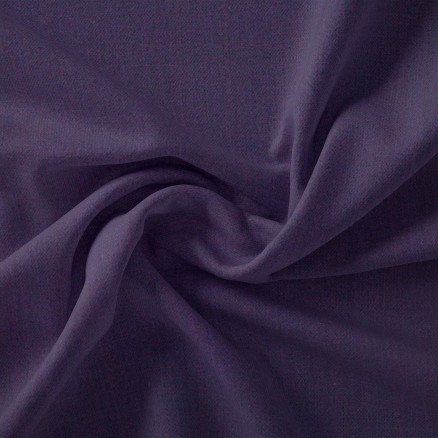 Stoffabrics Swan Solid Bomullslerret Stoff 150cm 562 Mørk blålilla 50cm