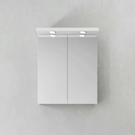 Hafa Speilskap Store Ledspots 60x73 cm Hvit
