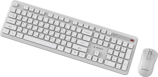 Gembird Desktop Slim Pro Business Tastatur Hvit RU KBS-WPS-01-W-CYRL