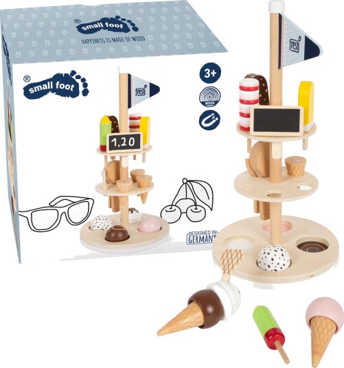 Small Foot - Wooden Ice Creams with Holder 15 pcs