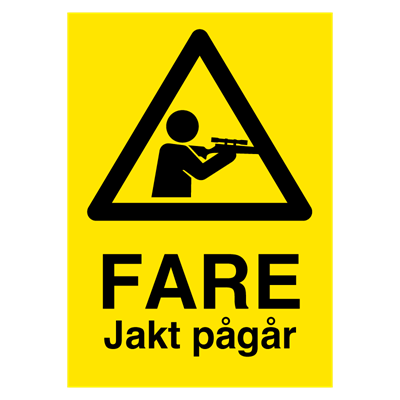 Jo Safety Fare Jakt pågår og varselskilt Refleks aluminium 420 x 297 mm (A3) 6307075RAA3