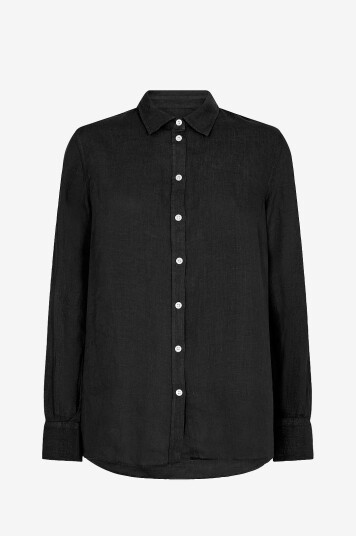 MOS MOSH - Skjorte mmKarli Linen Shirt - Svart