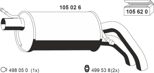 Bakre eksospotte ERNST 105026 Bakre eksospotte ERNST 105026