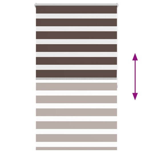 vidaXL Zebra Gardiner 100 x 175 cm Kaffe Farge