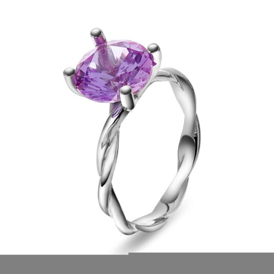 Pan Jewelry Drops, Ring i 585 hvitt gull med syntetisk Alexandritt