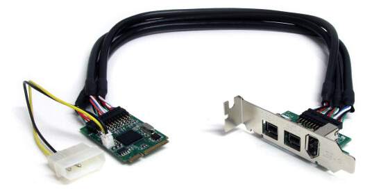 STARTECH 3 t 2b 1a 1394 Mini PCI Express FireWire Card Adapter