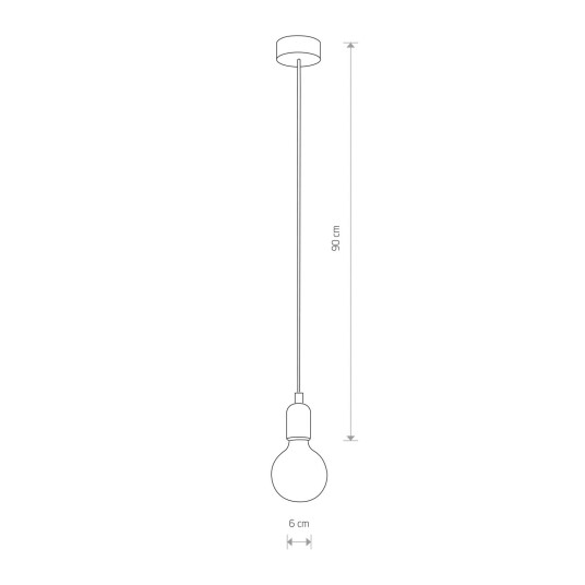 Euluna Pendellampe Silicone bare med fatning hvit