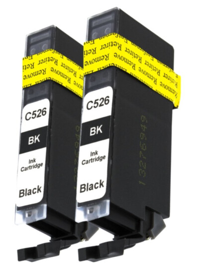 inkClub KCB456-2 Blekkpatron svart foto (CLI-526 BK) 3.100 sider, 2-pk